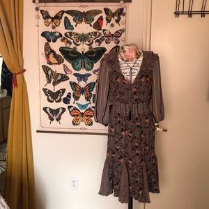 bEtSEy JoHNsOn SILK VINTAGE polka dot flower sz 4